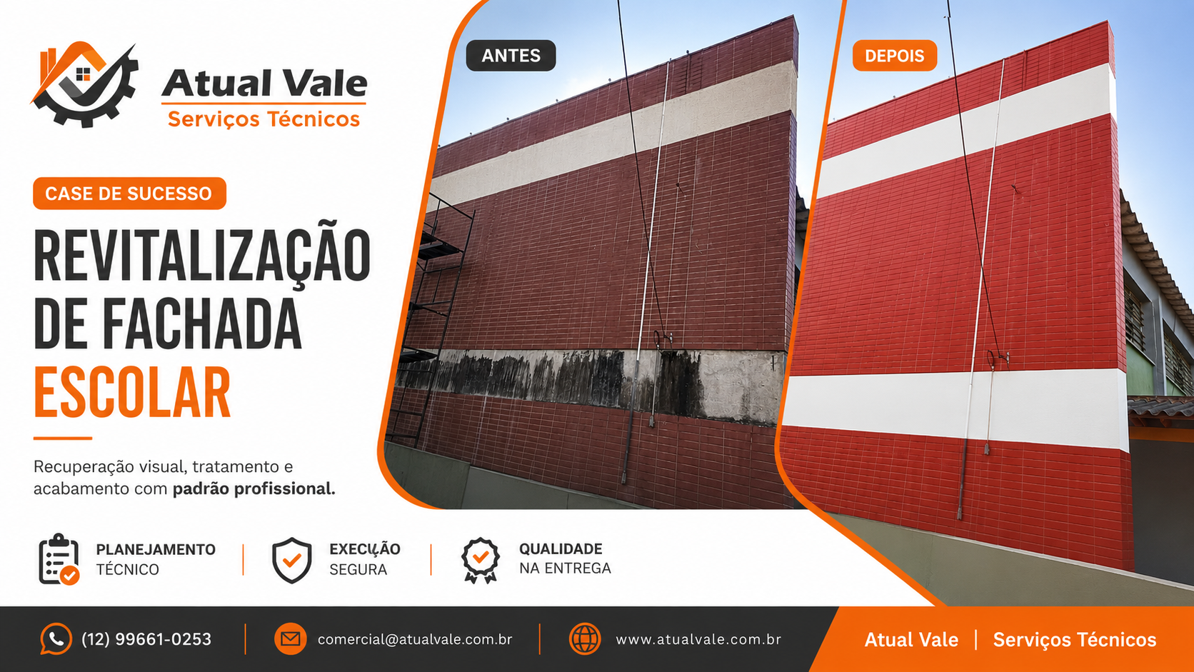 Revitalização de Fachada em Escola: agilidade, organização e qualidade na execução